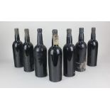 Seven bottles of vintage port by repute Rebello Valente 1931, missing paper labels, with