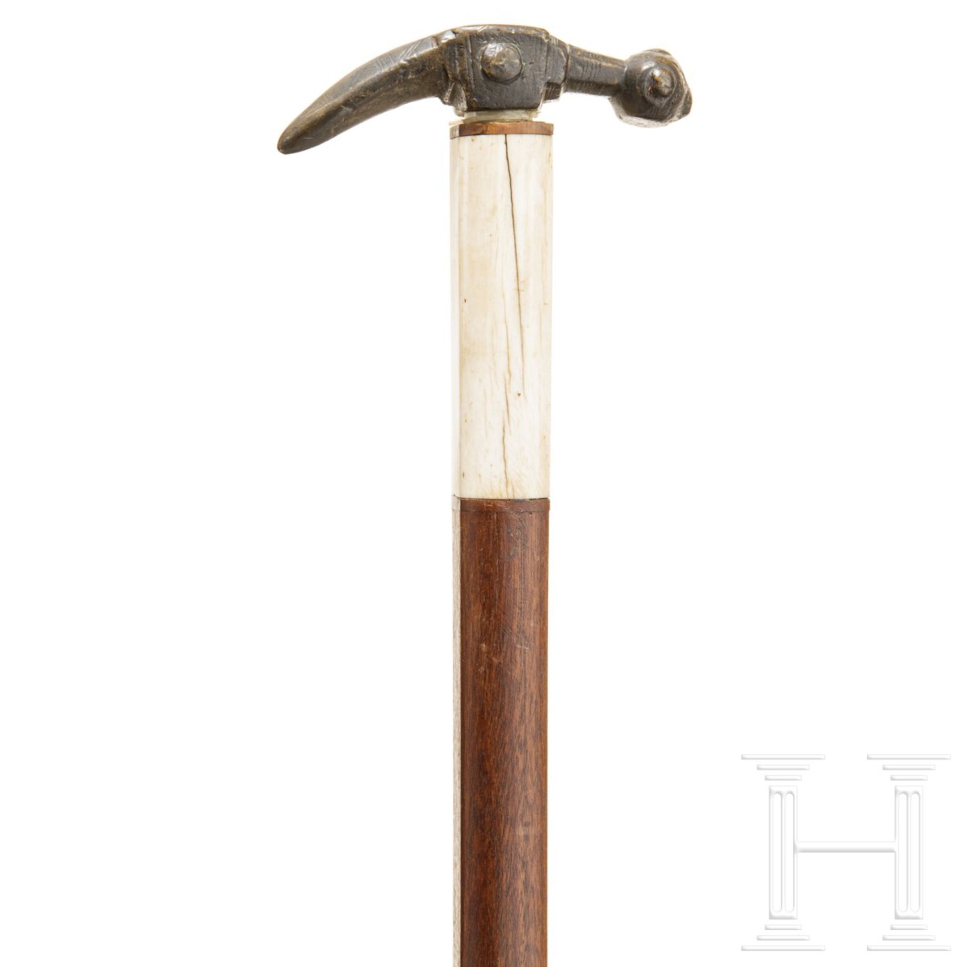 Kleiner Parade-Streithammer aus Bronze, Persien, 18. Jhdt. - Bild 3 aus 6
