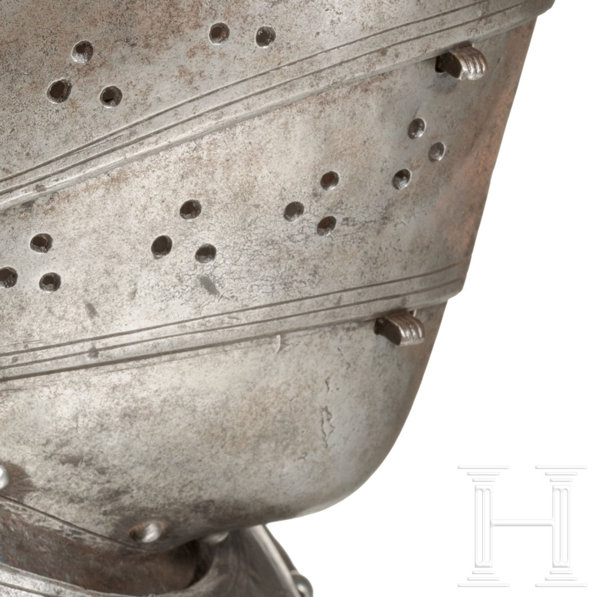 Abschlächtiges Steckvisier für eine Sturmhaube, süddeutsch, um 1560 - Image 5 of 6