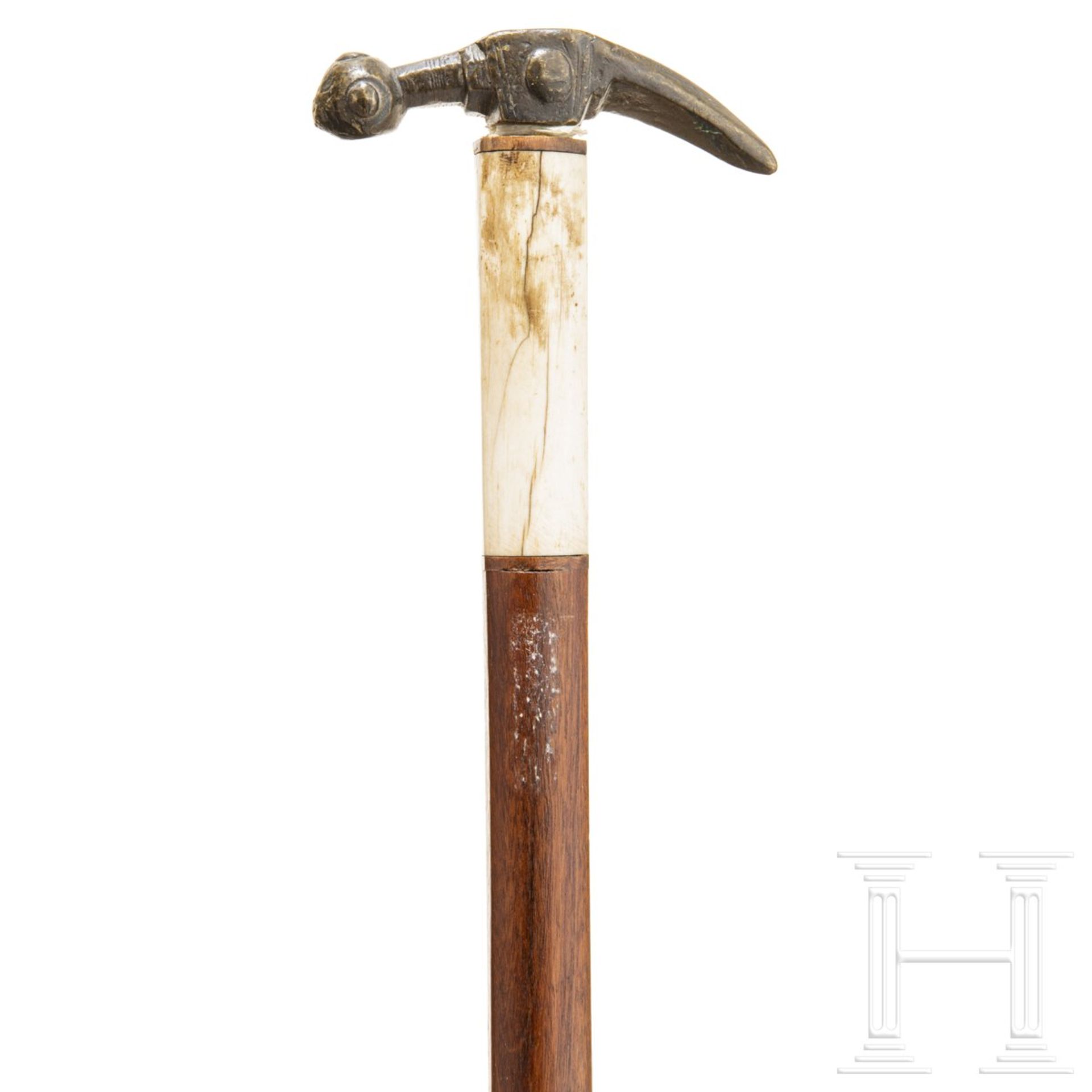 Kleiner Parade-Streithammer aus Bronze, Persien, 18. Jhdt. - Bild 4 aus 6