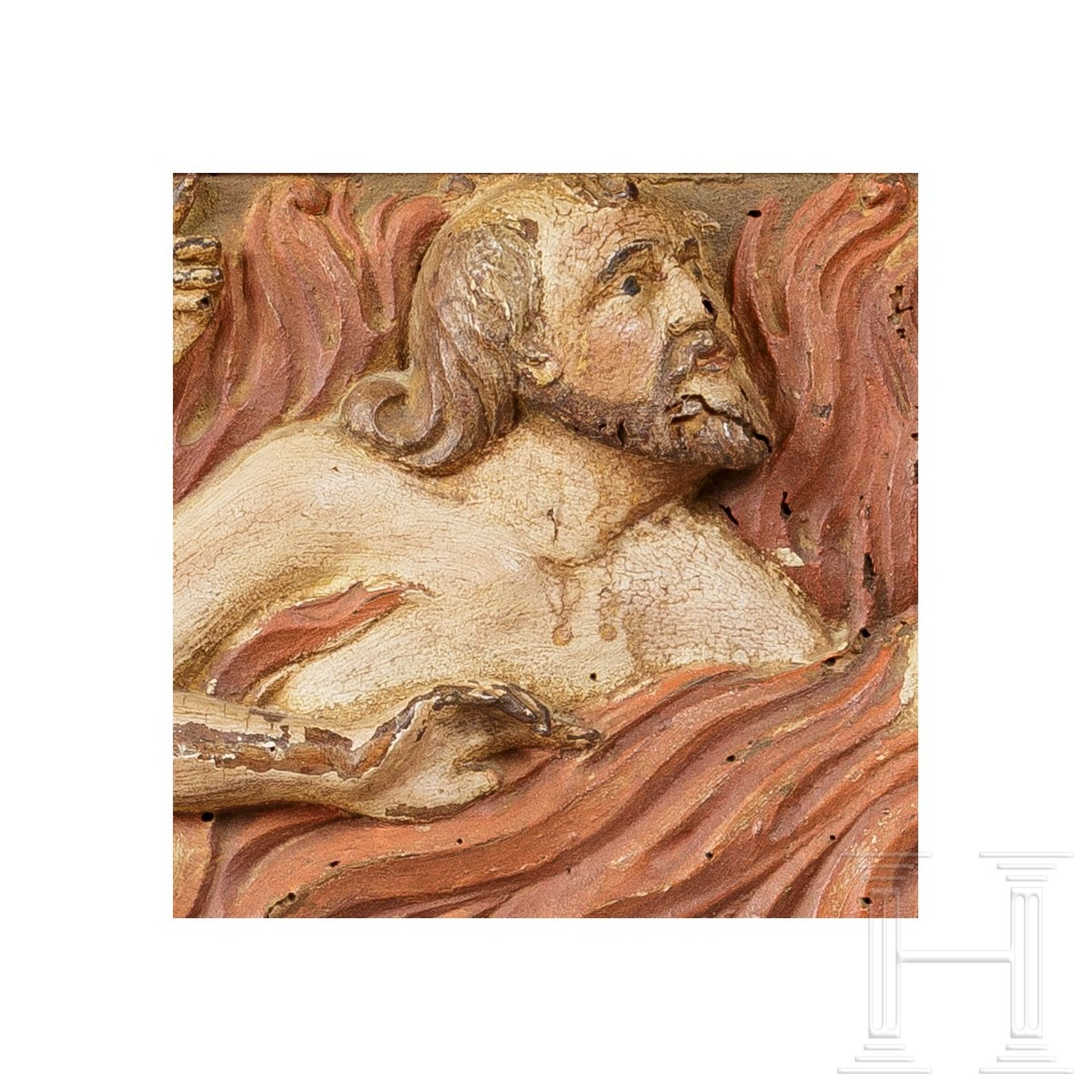 Ein Paar Reliefschnitzereien der armen Seelen im Fegefeuer, Italien, 17. Jhdt. - Bild 4 aus 4