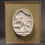 Sehr feines Marmor-Relief mit Heiligendarstellung, Italien, spätes 17. Jhdt.