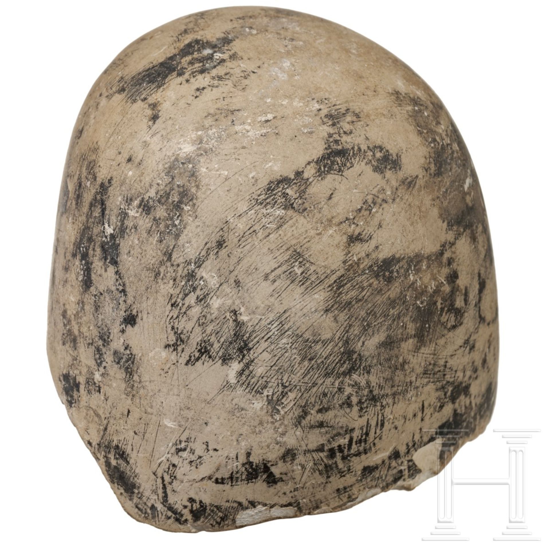 Imset-Kanopendeckel, Kalkstein, Ägypten, 2. - 1. Jtsd. v. Chr. - Image 4 of 5