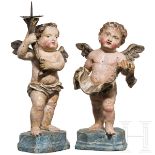 Ein Paar Engelfiguren, süddeutsch, 18. Jhdt.