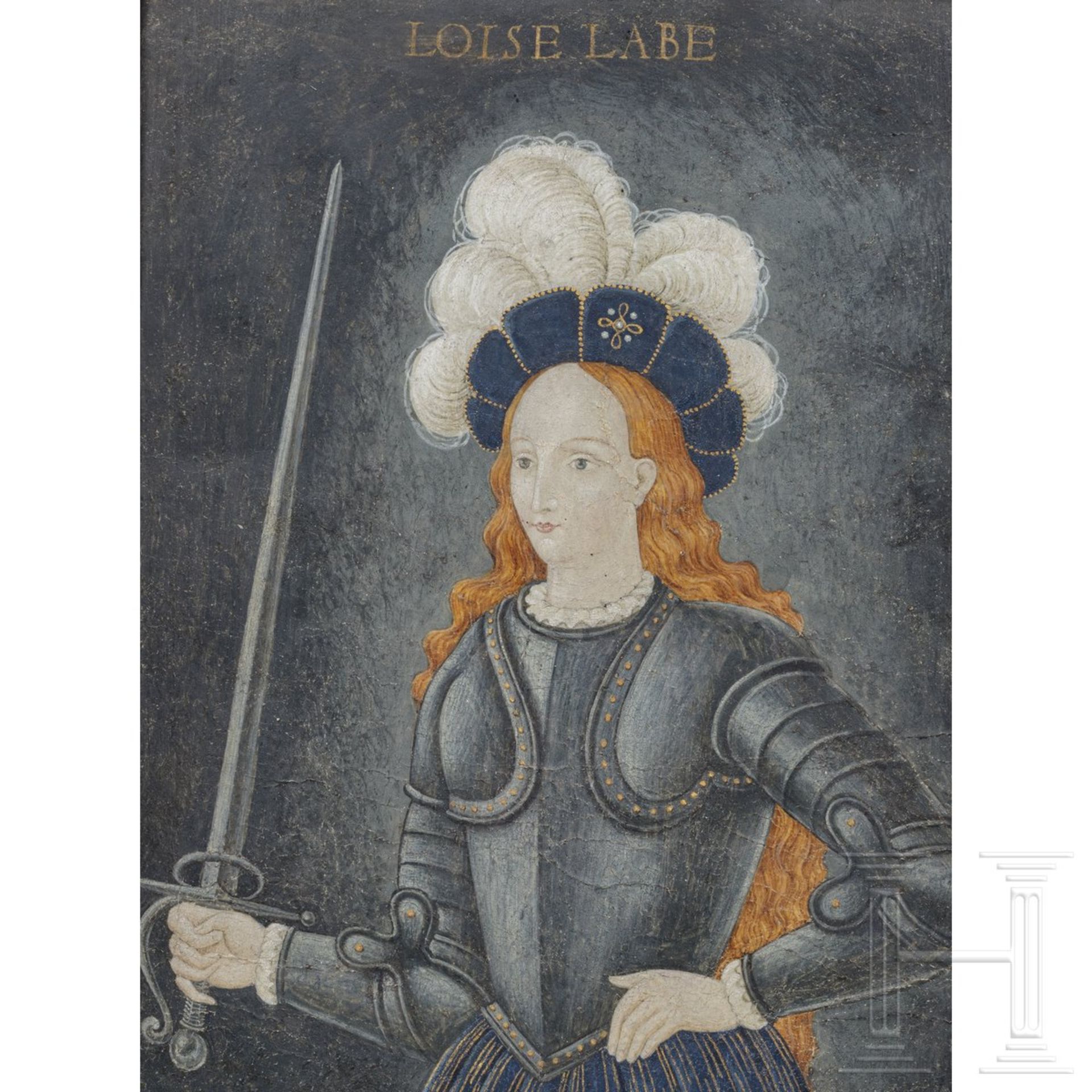 Portrait der Louise Labé (1524-66), Frankreich, 16. Jhdt. - Image 2 of 4