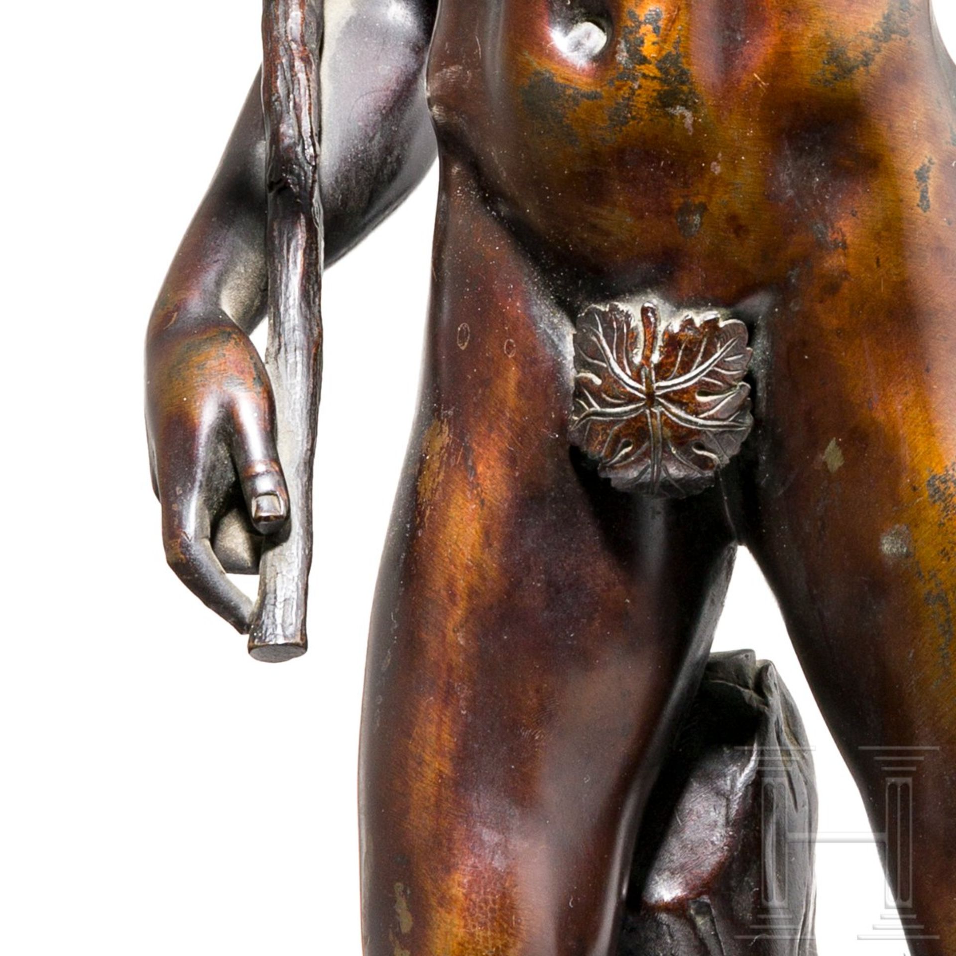 Klassizistische Grand Tour-Skulptur eines Fauns als Hirte, Frankreich, 19. Jhdt. - Image 5 of 6