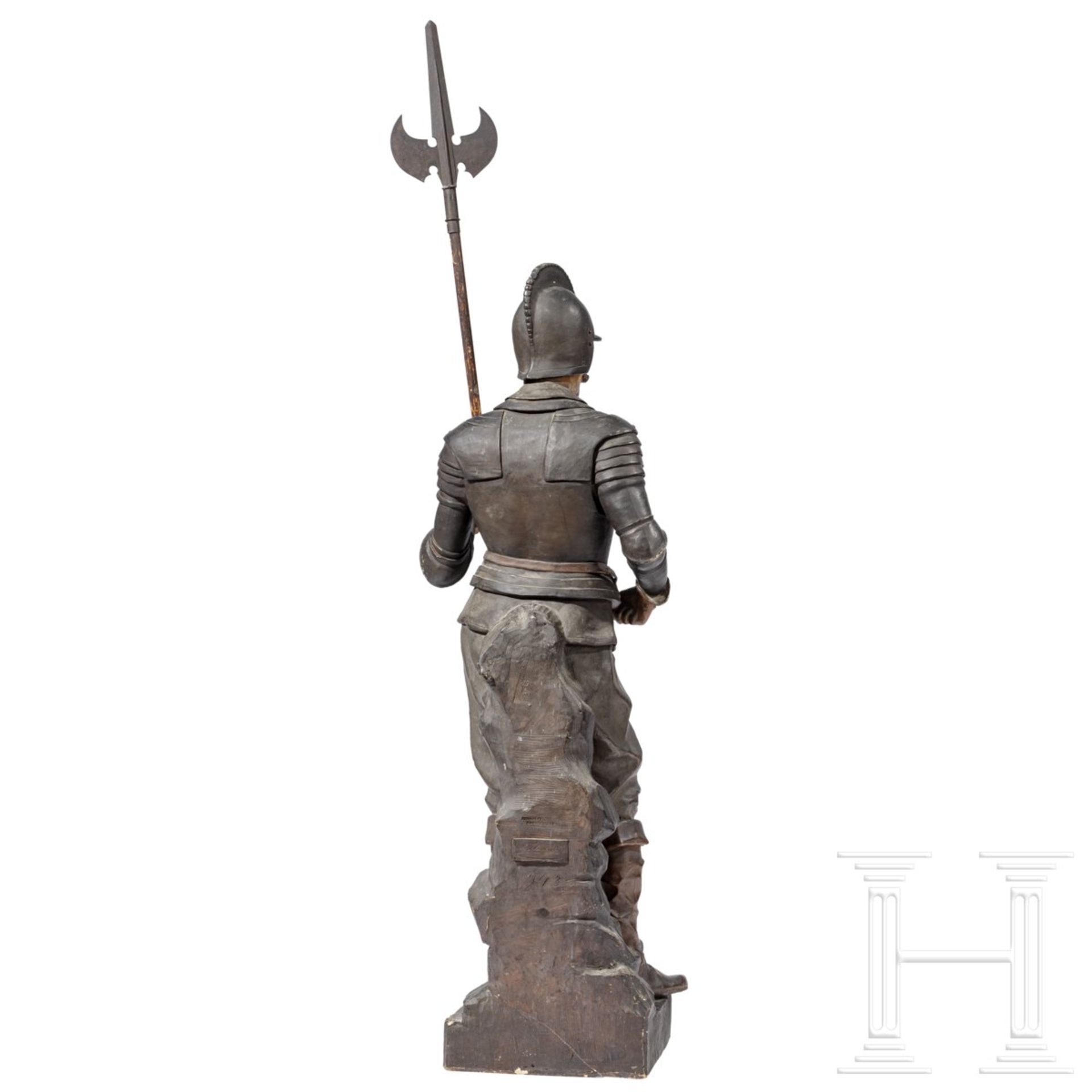 Landsknecht-Figur, Manufaktur Goldscheider, Böhmen, Ende 19. Jhdt. - Image 4 of 6