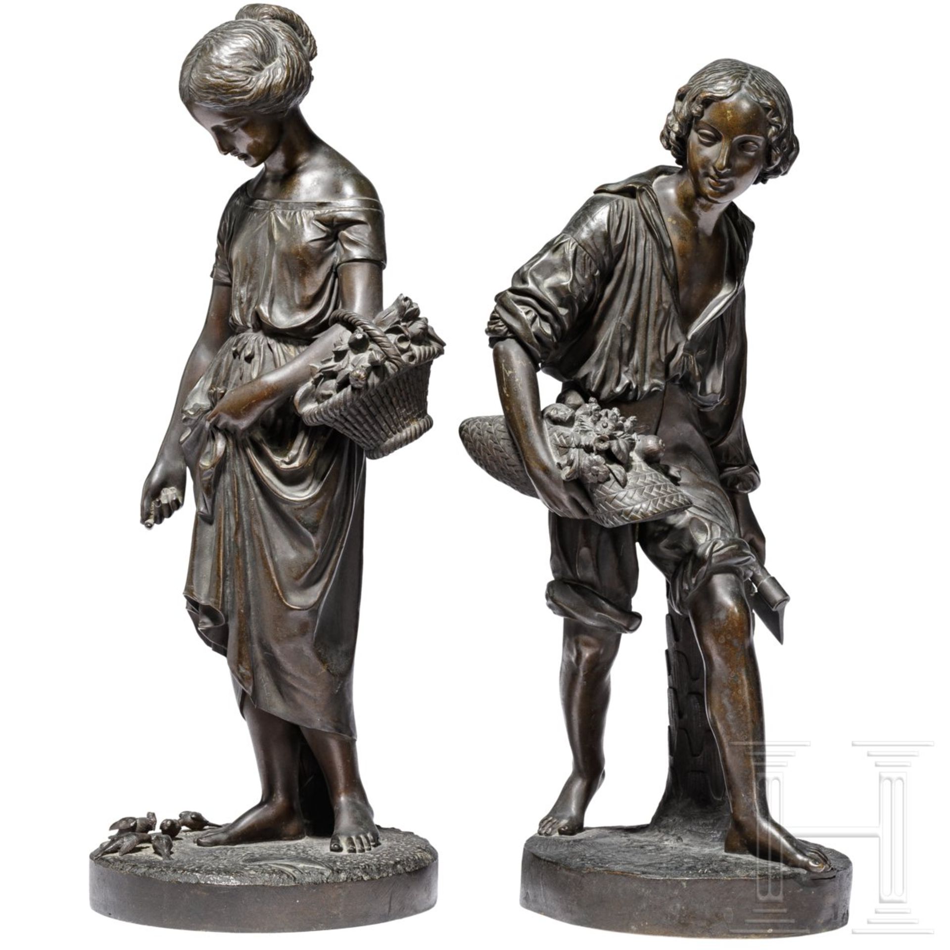 Charles Cumberworth (1811-52) – zwei Bronzefiguren - Bild 2 aus 9