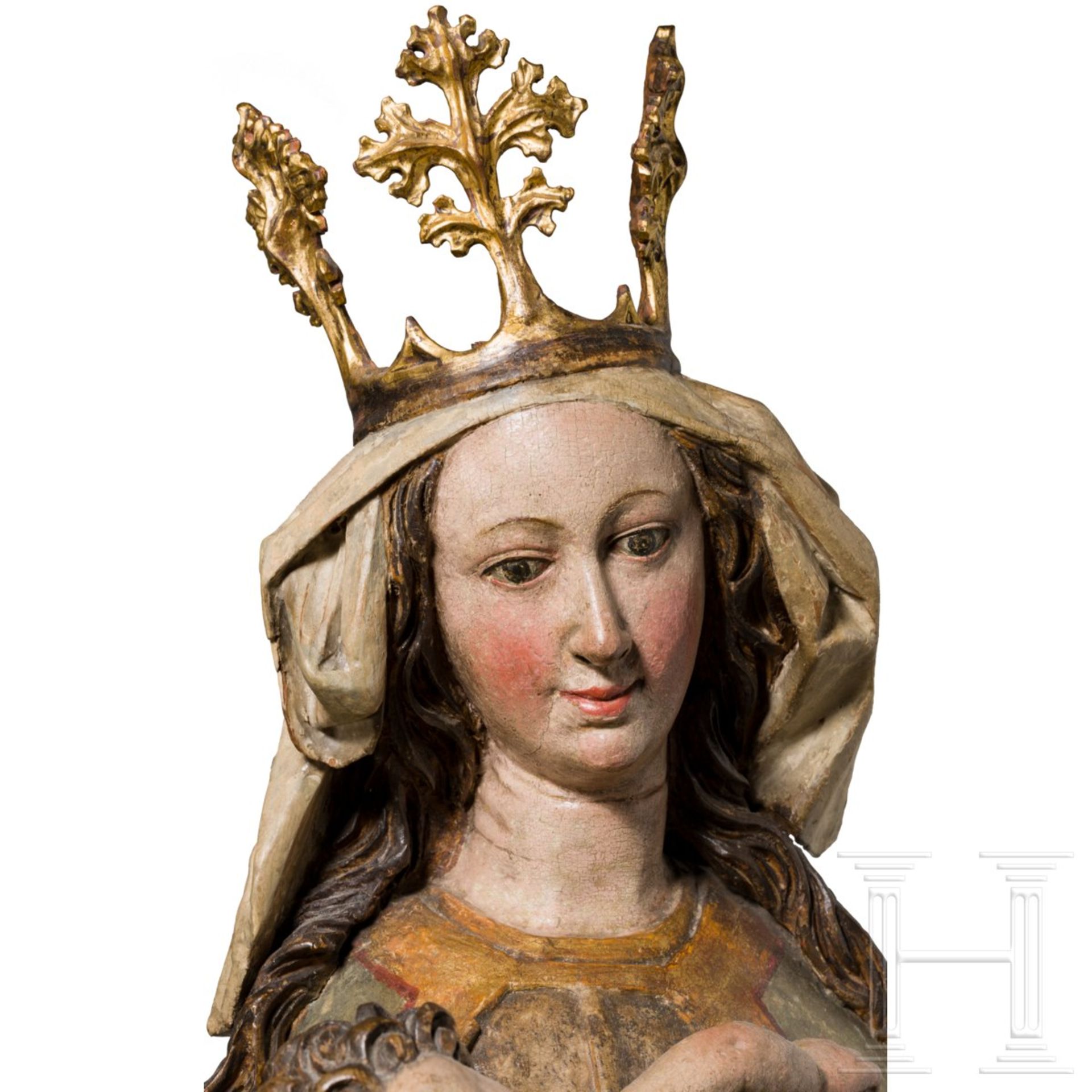 Spätgotische Madonna, Oberösterreich, um 1480 - Image 6 of 11