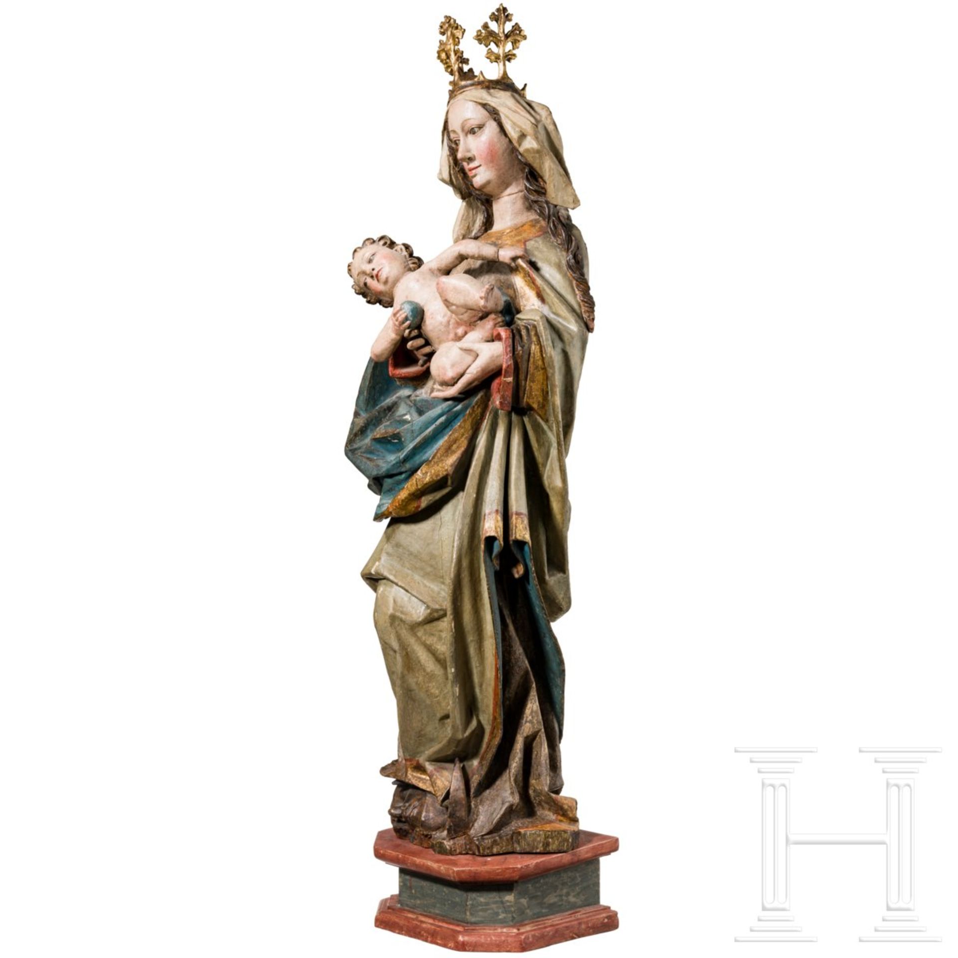 Spätgotische Madonna, Oberösterreich, um 1480 - Image 4 of 11