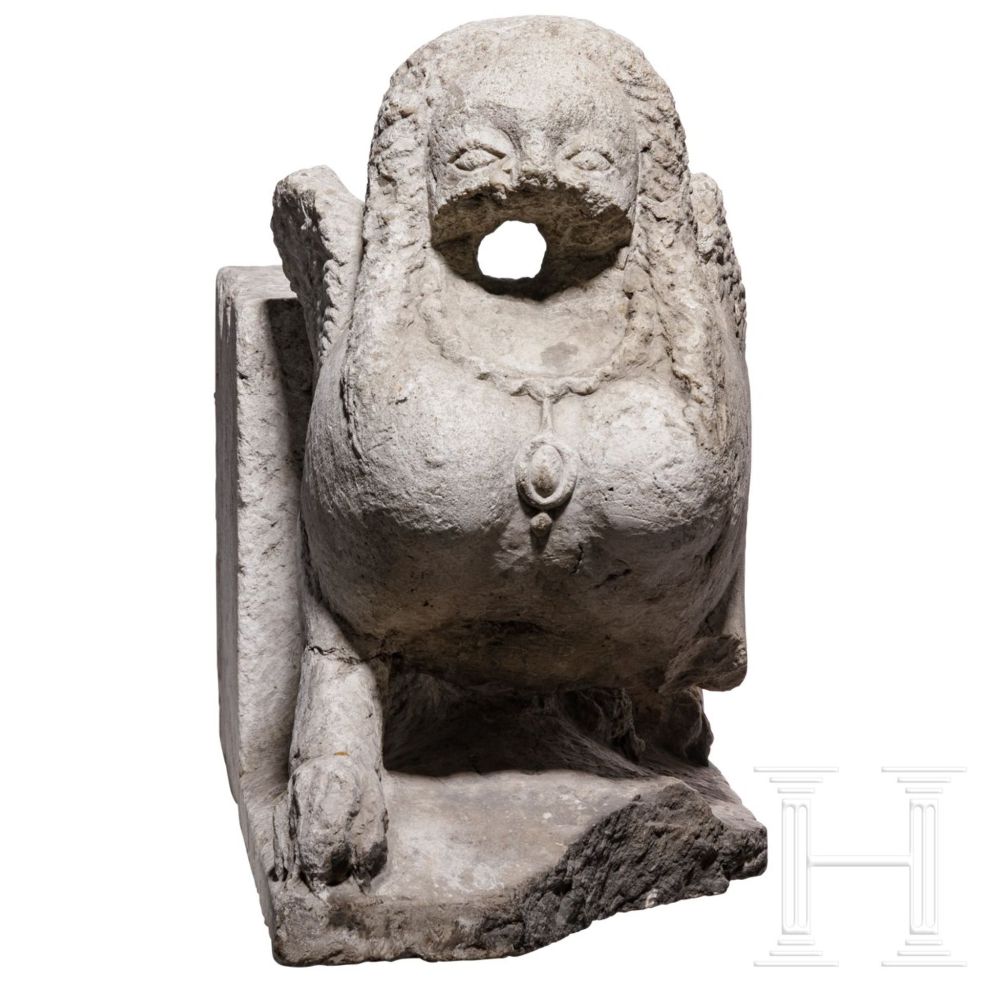 Wasserspeier in Form einer Sphinx, Frankreich oder Italien, 16. Jhdt. - Image 3 of 7