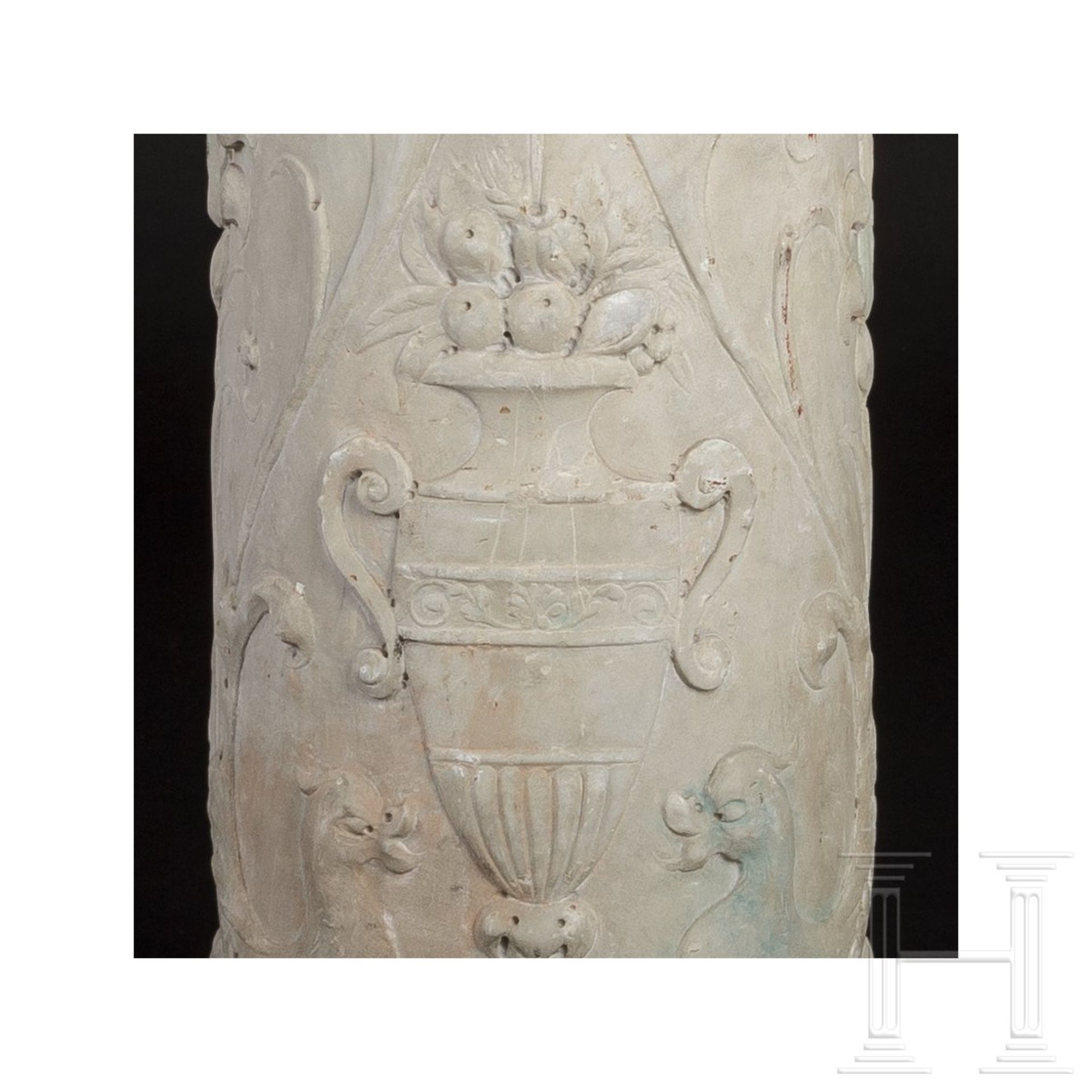 Renaissance-Säule aus Carrara-Marmor, Italien, 16. Jhdt. - Image 9 of 11