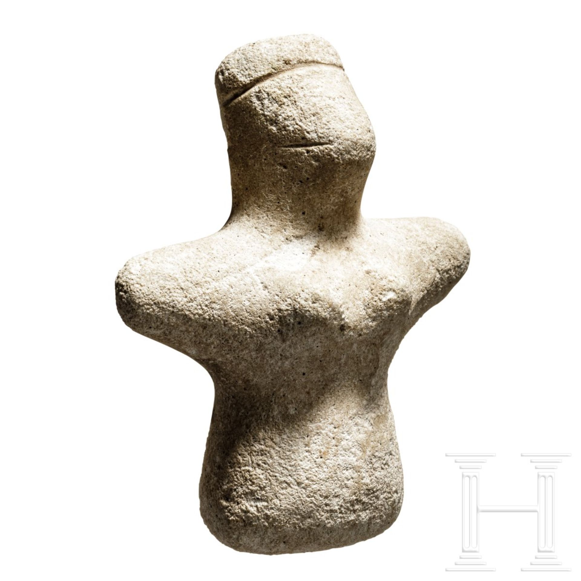 Frauenidol, Marmor, Vorderasien, 4. - 3. Jtsd. v. Chr. - Bild 2 aus 4