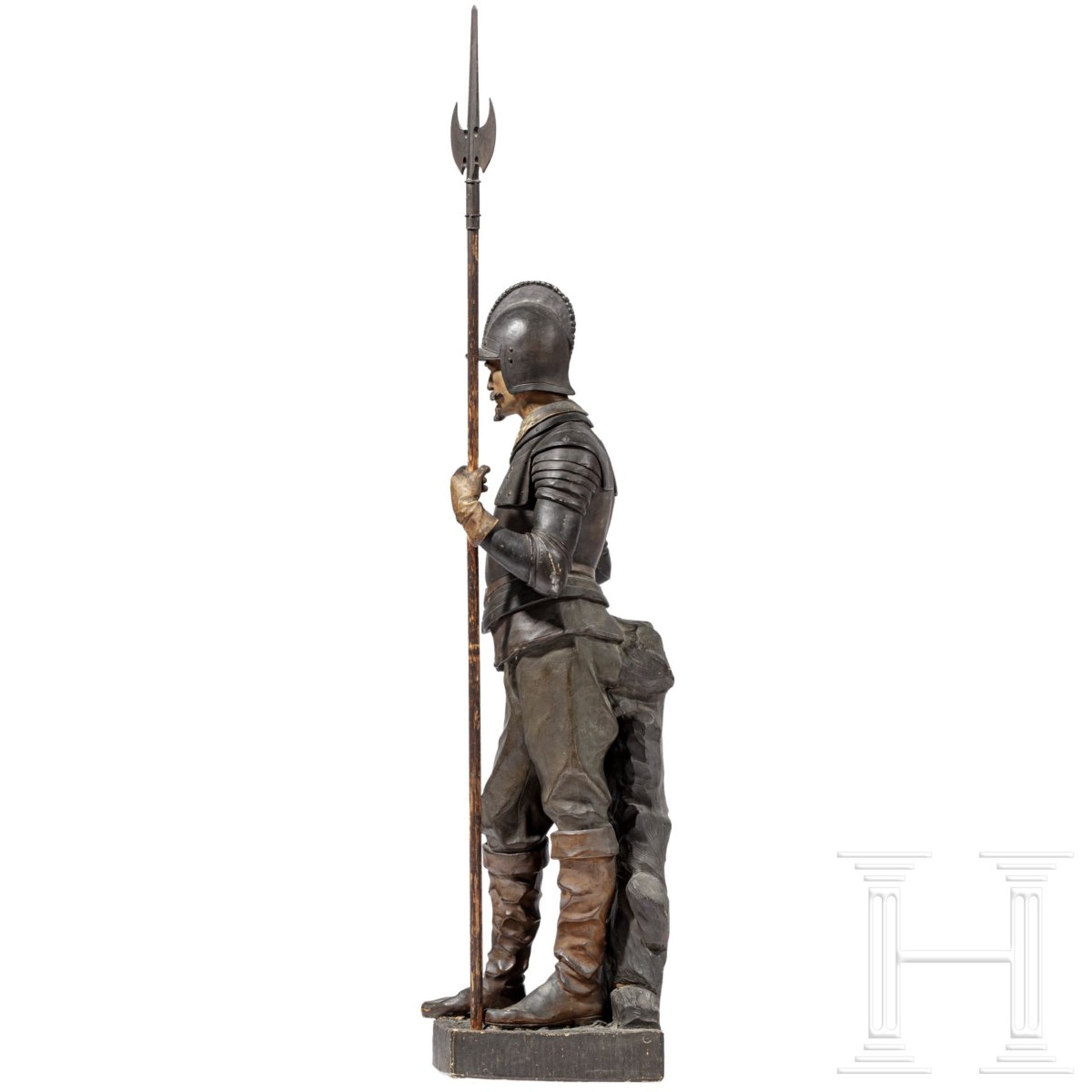 Landsknecht-Figur, Manufaktur Goldscheider, Böhmen, Ende 19. Jhdt. - Image 3 of 6