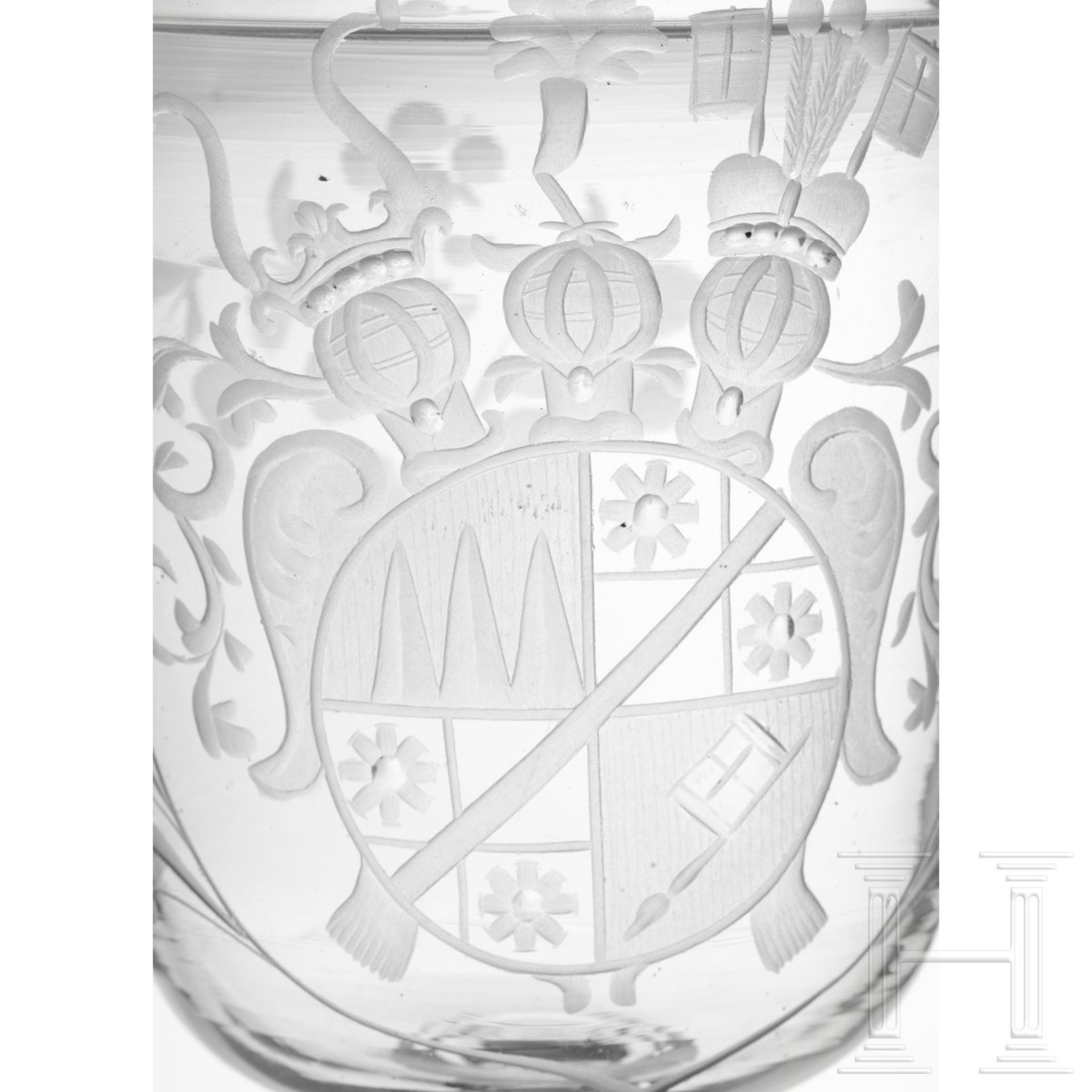 Barocker Pokal mit Wappen des Würzburger Fürstbischofs Johann Philipp zu Greiffenclau, Nürnberg, um - Image 3 of 4