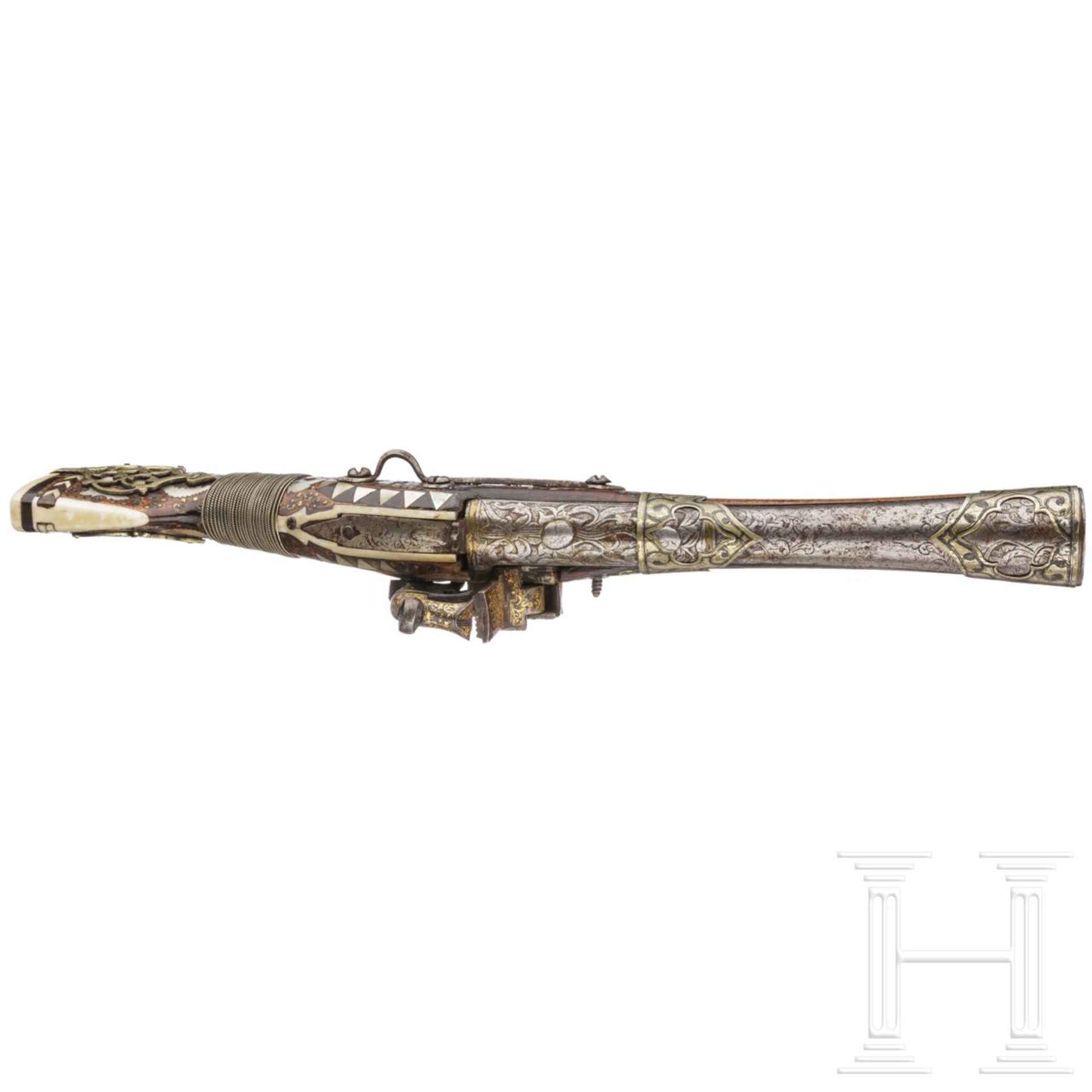 Miquelet-Tromblon-Pistole, Persien, 1. Hälfte 19. Jhdt. - Bild 3 aus 7