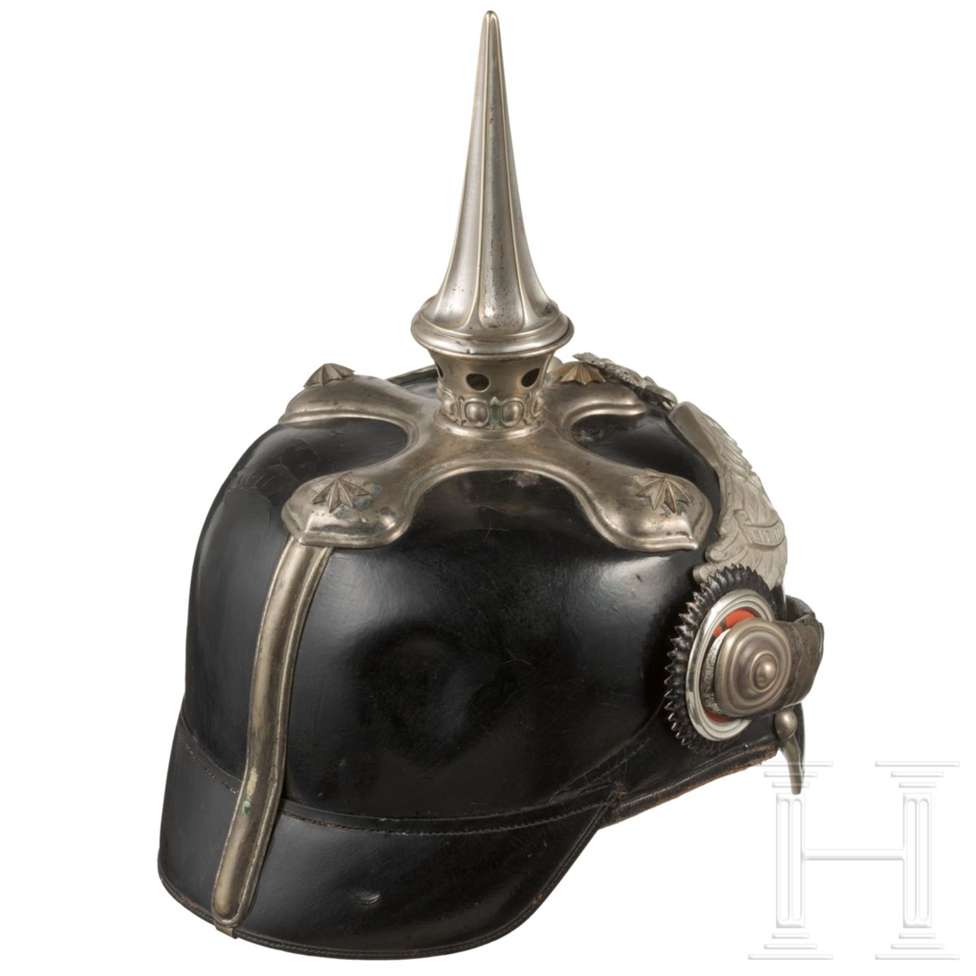 Helm, Schabracke und Depeschentasche des Flügeladjutanten des Fürsten zur Lippe - Bild 7 aus 17