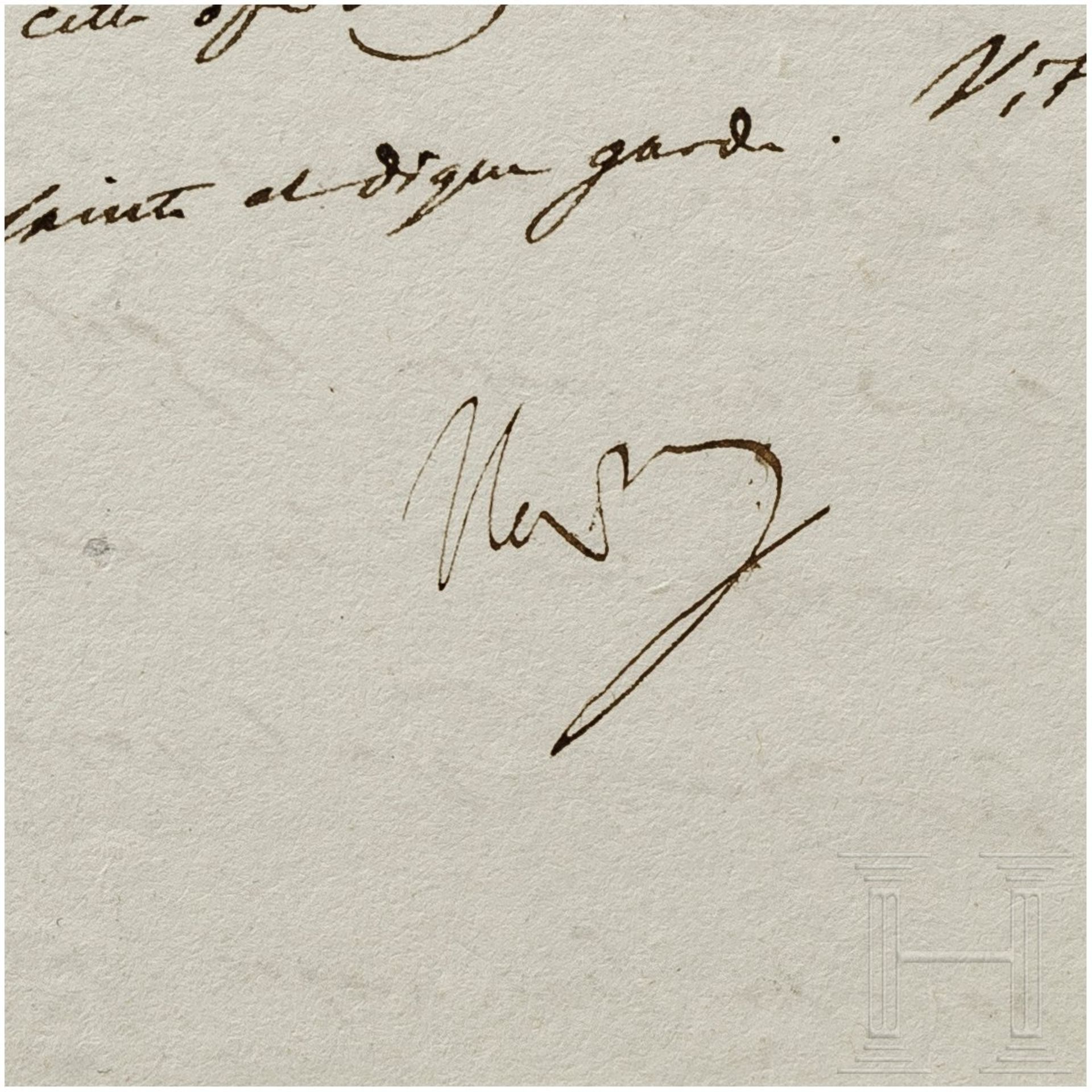 Napoleon I. – eigenhändig signierter Brief, Vitebsk, 1.8.1812 - Bild 3 aus 3