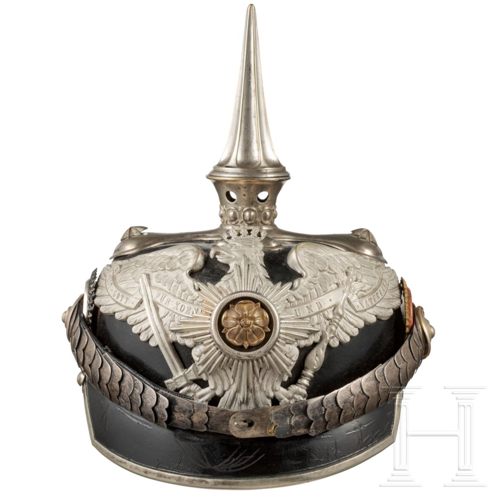 Helm, Schabracke und Depeschentasche des Flügeladjutanten des Fürsten zur Lippe - Bild 3 aus 17