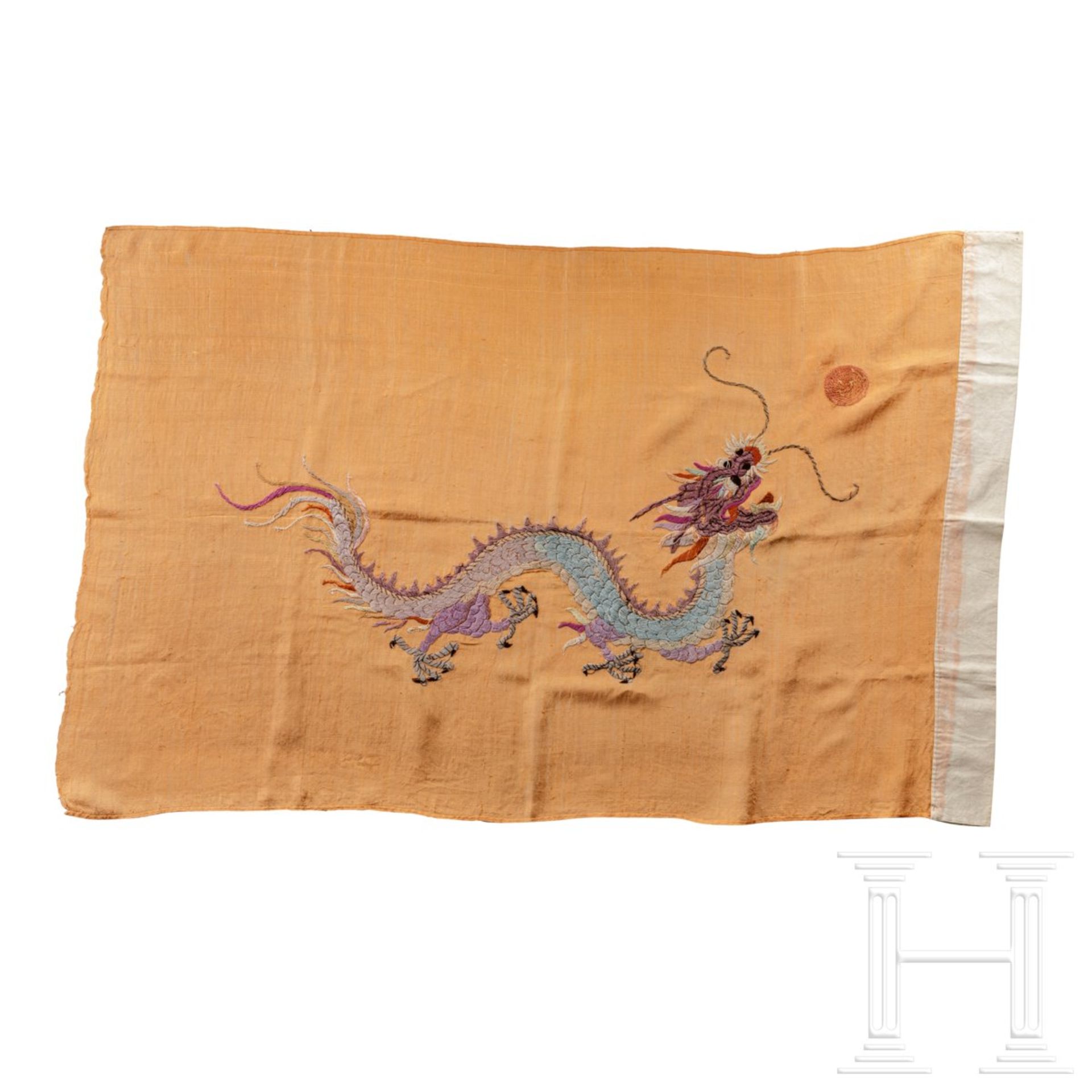 Yellow Dragon Flag, Nationalfahne der Qing-Dynastie, zwischen 1888 und 1912 - Bild 2 aus 3
