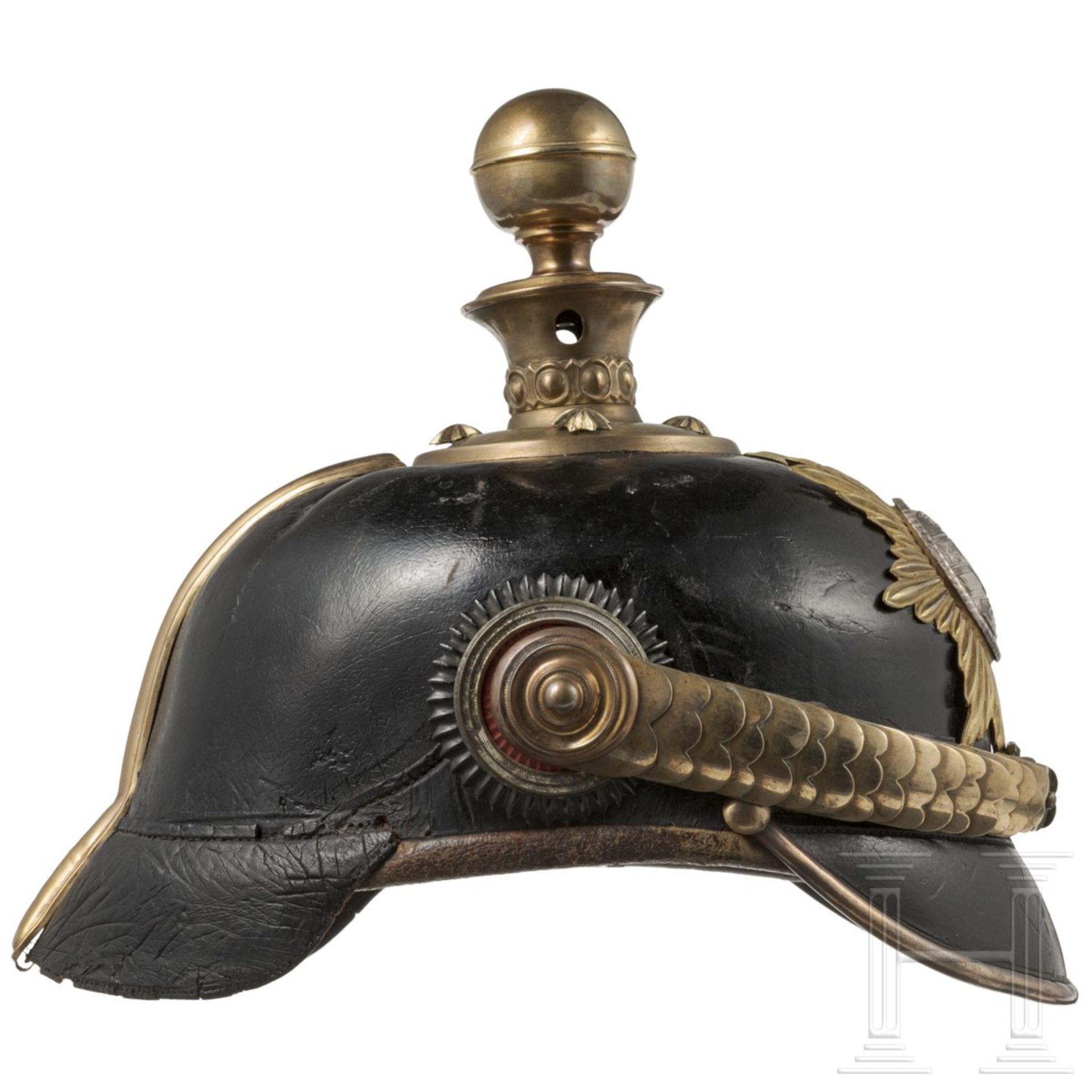 Helm für Offiziere des Holsteinischen Feldartillerie-Regiments 24, 3. Batterie, um 1900 - Bild 3 aus 7