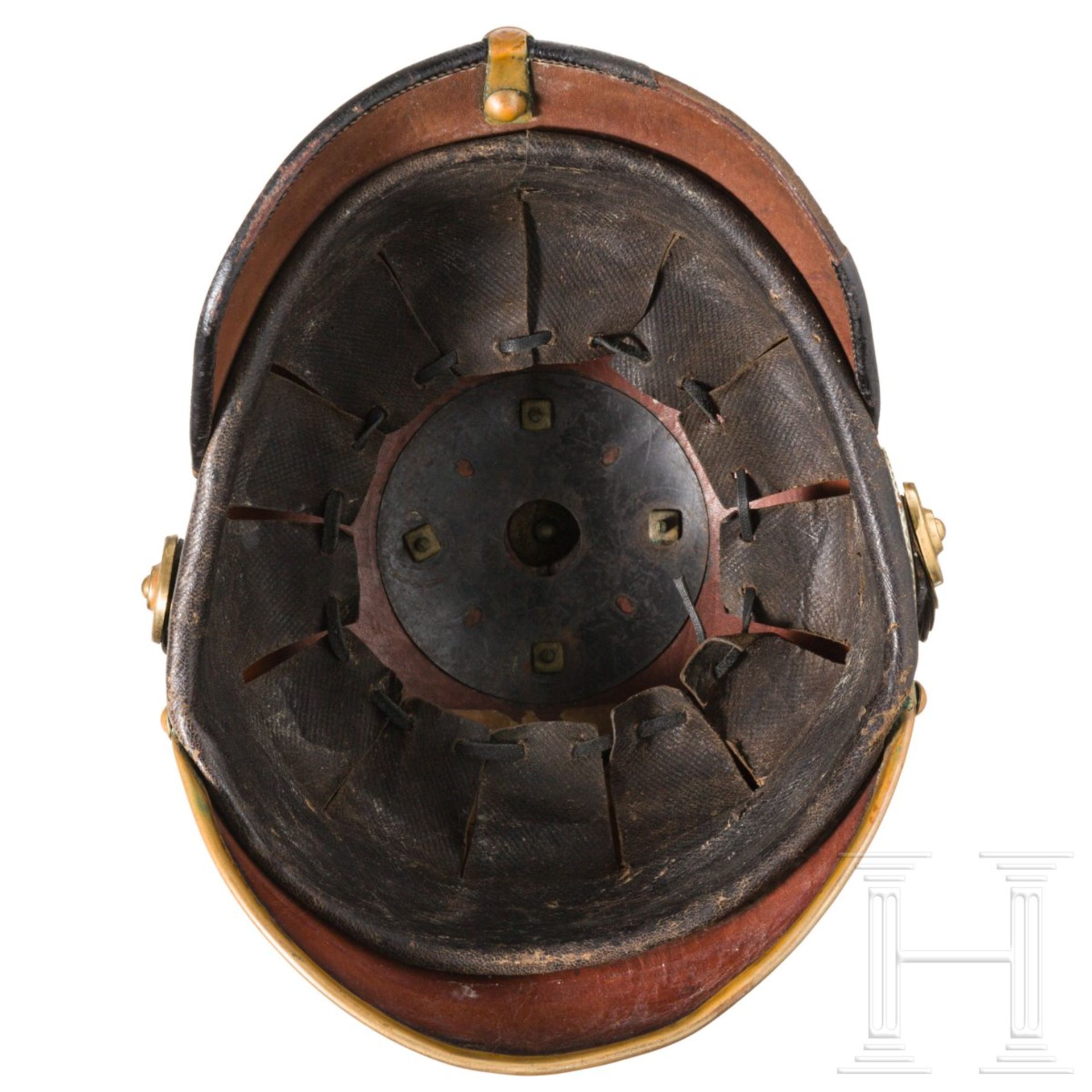 Helm für Beamte mit Hutkoffer, um 1890 - Bild 5 aus 6