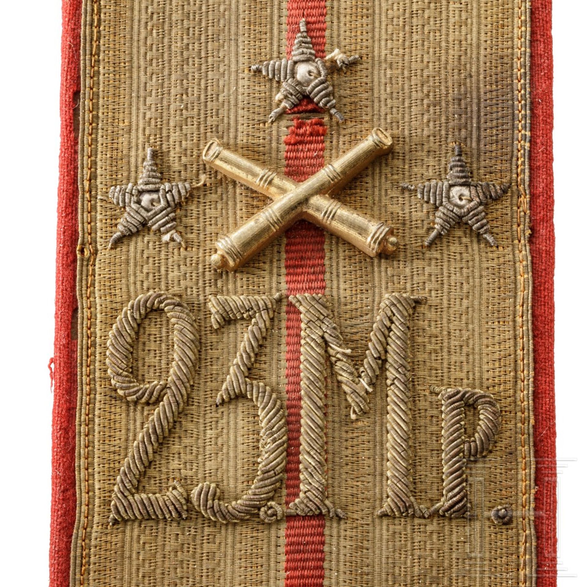 Ein Paar Schulterstücke für einen Hauptmann des 23. Mörser/Mortar-Regiments, Russland, um 1910/15 - Bild 3 aus 3