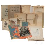 Hauptmann Fritz Gutwillinger – 13 Bücher, dabei zwei Mappen "Aquarelle von Hitler" und "Maler als
