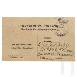 Hermann Göring – eigenhändige Karte aus Nürnberg an seine Tochter Edda vom 12.2.1946POW-Postkarte "