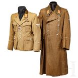 Dienstrock und Mantel für einen Betriebsassistenten im Reichsministerium für die besetzten