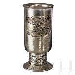 An Honor GobletThree-piece, die-stamped Alpaka fine silver, engraved to “OBERFELDWEBEL FRIEDRICH