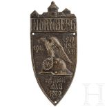 Große Plakette "Nürnberg Reichsparteitag 1929"Massiv geprägte, nicht tragbare Plakette in Form des
