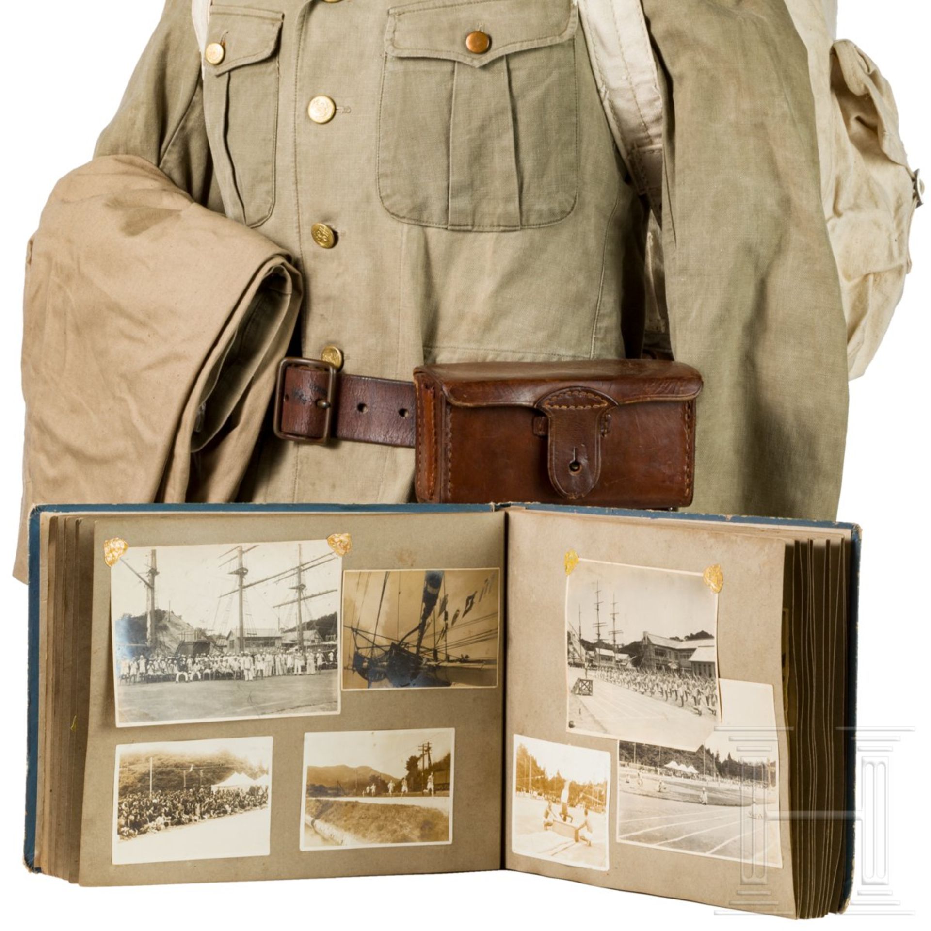 <de>Uniform- und Ausrüstungsensemble eines Soldaten der Marineinfanterie im 2. Weltkrieg<br>Dunkelgr - Bild 8 aus 10