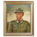 Josef Hengge (1890-1970) – "Gebirgsjäger"Öl auf Leinwand, ein ausdrucksstarkes Portrait eines jungen