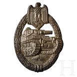 A Tank Battle Badge by Rudolf Souval with Broad Pin Struck zinc, solid back raised “R.S.”, broad pin