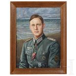 Portraitgemälde des Ritterkreuzträgers Hauptmann Max-Eugen PetereitÖl auf Leinwand, posthume