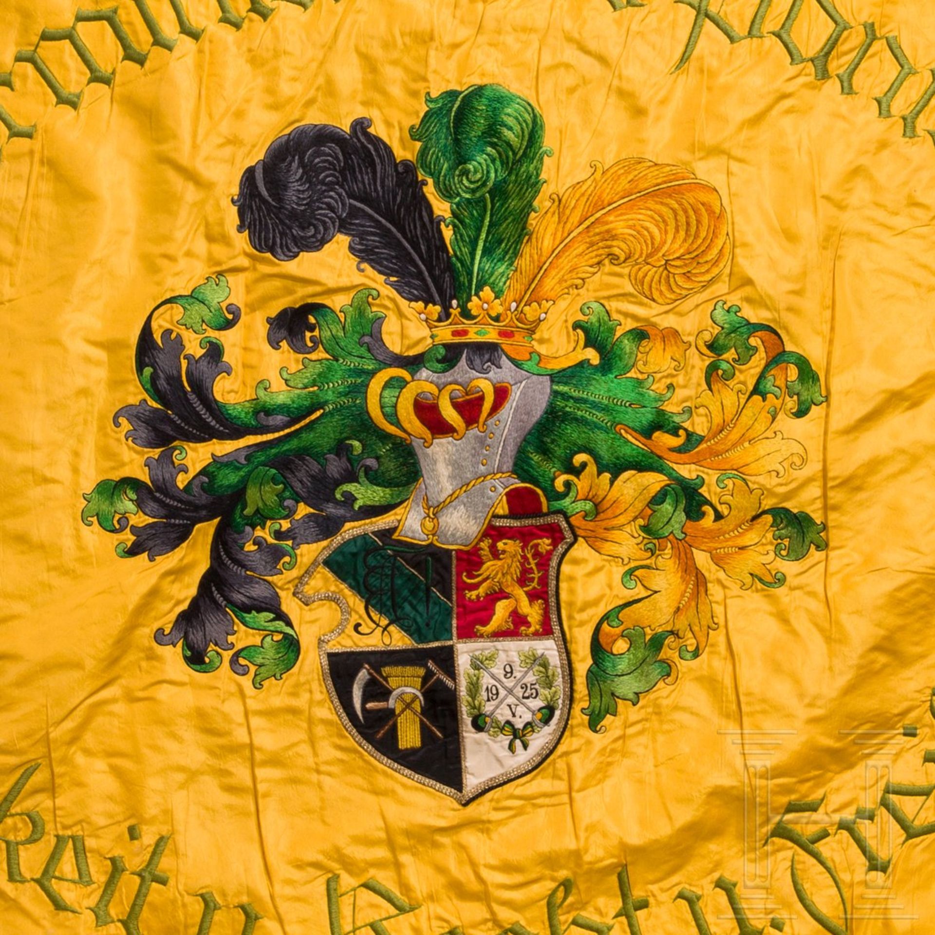<de>Fahne der Burschenschaft "Arminia" mit Fahnenband des Kultusministers Bernhard Rust, 1933<br>Fah - Bild 5 aus 5