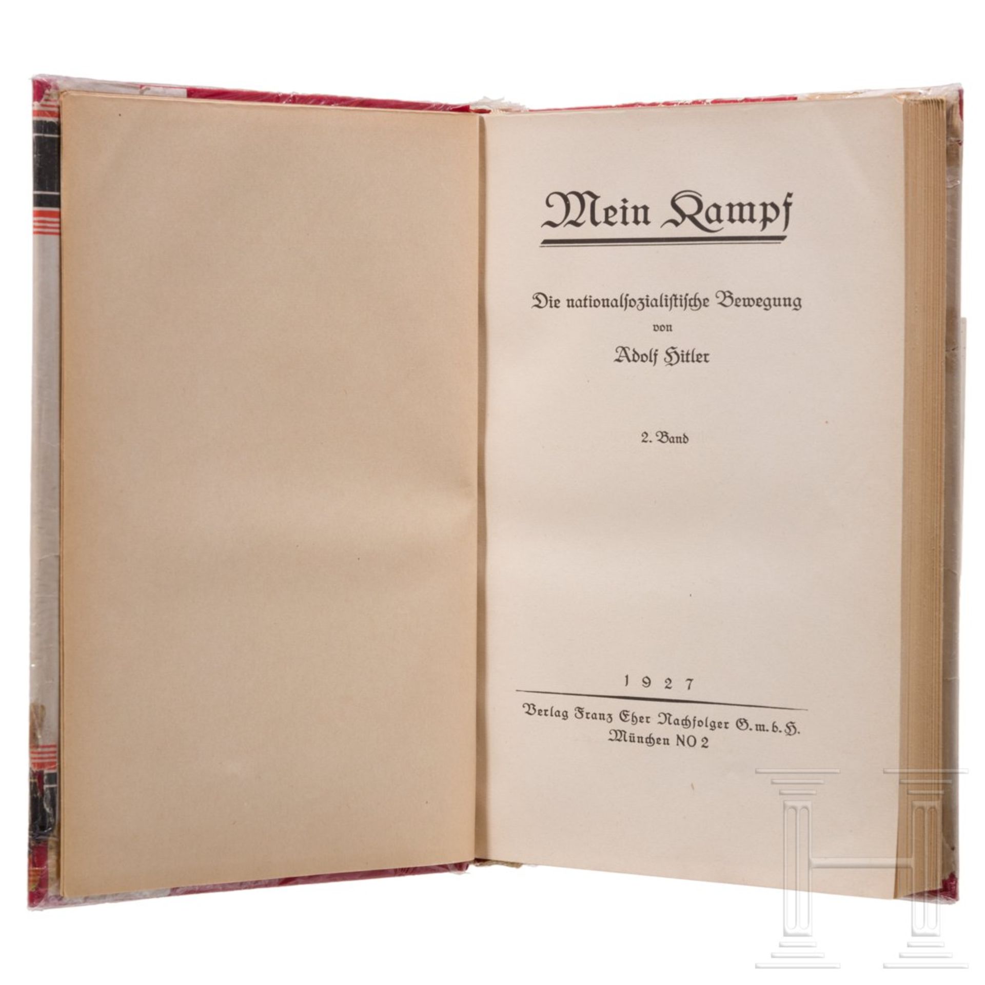 <de>Margarethe Bauderer – "Mein Kampf" 1927 Band 2 im Schuber mit weihnachtlicher Widmung von Adolf  - Bild 4 aus 9