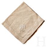 Adolf Hitler – a Napkin from his Informal Personal Table ServiceCream color cloth linen napkin