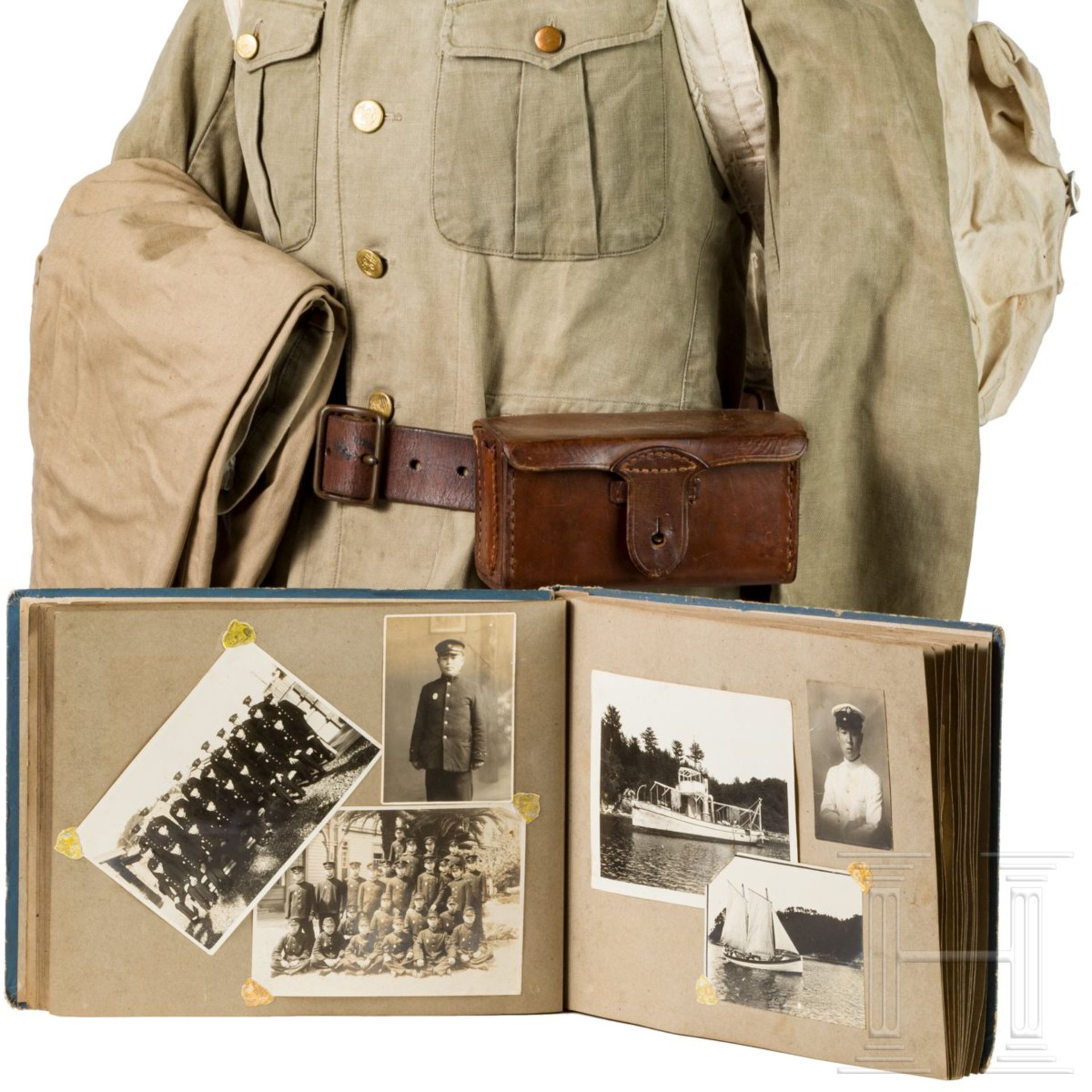 <de>Uniform- und Ausrüstungsensemble eines Soldaten der Marineinfanterie im 2. Weltkrieg<br>Dunkelgr - Bild 7 aus 10