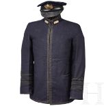 Uniformensemble für einen japanischen Konteradmiral, Showa-PeriodeSchirmmütze aus dunkelblauem