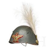 Paradestahlhelm M 33 für einen General des HeeresFeldgrau lackierte Lederglocke (an den Rändern