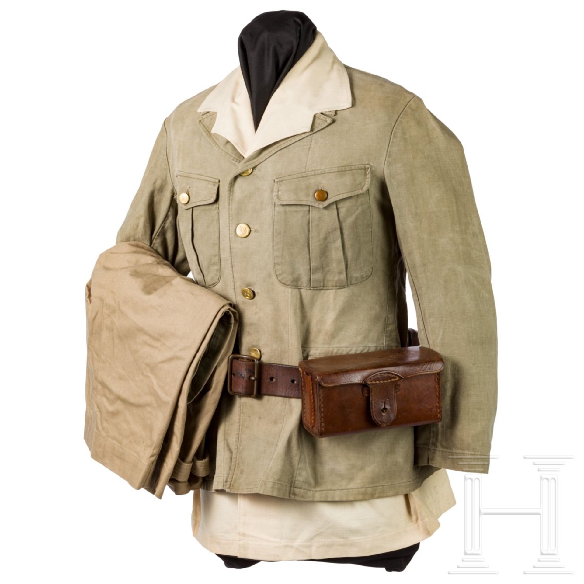 <de>Uniform- und Ausrüstungsensemble eines Soldaten der Marineinfanterie im 2. Weltkrieg<br>Dunkelgr - Bild 5 aus 10
