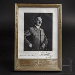 Adolf Hitler – silberner Geschenkrahmen an Prof. Erich Müller bei der Friedrich Krupp AG