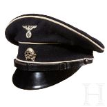 A Visor Cap for Allgemeine SS Other RanksBlack wool, black wool center band, white wool piping and