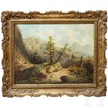 August Seidel (1820 - 1904) zugeschrieben - Gemälde einer Gebirgslandschaft