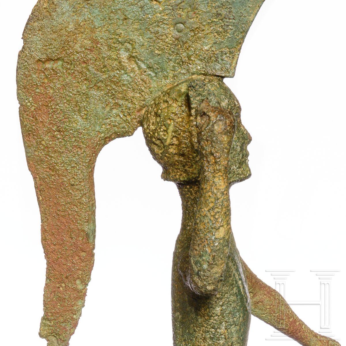 Hoplitenfigur eines Kriegers, Bronze, Umbrien, 5. Jhdt. v. Chr. - Image 8 of 9