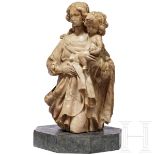 Madonnenfigur mit Jesuskind, Alabaster, flämisch, 16./17, Jhdt.