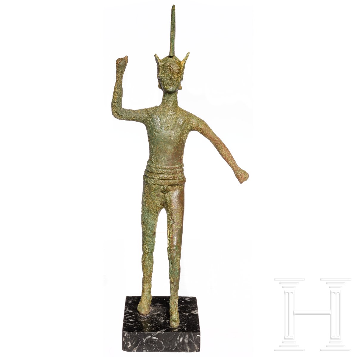 Hoplitenfigur eines Kriegers, Bronze, Umbrien, 5. Jhdt. v. Chr. - Image 5 of 9