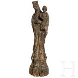 Hölzerne Statuette einer Madonna, Nordeuropa, 18. Jhdt.